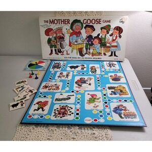 Vintage 1971 The Mother Goose Board Game Complete In Original Box - CADACO Kids